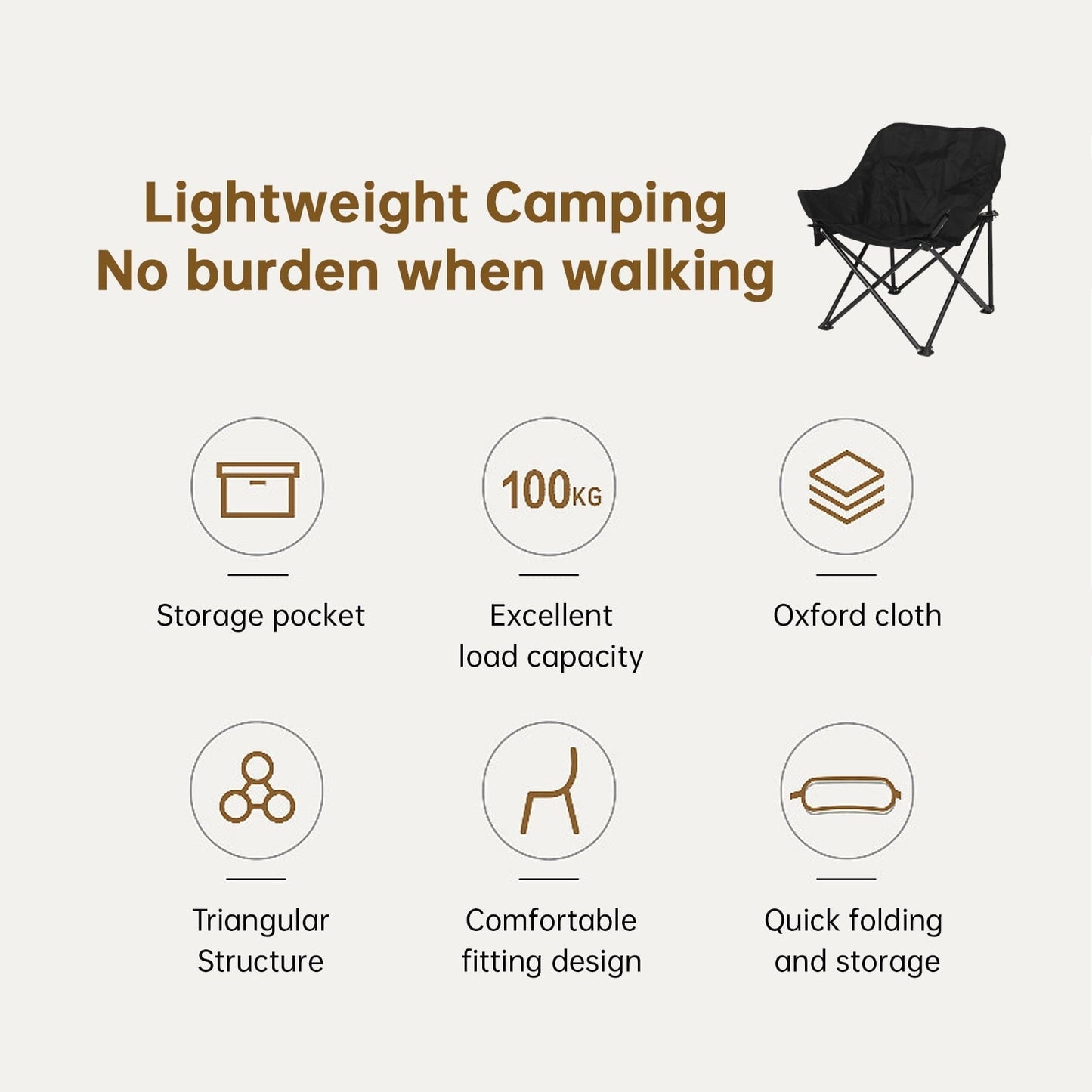 Folding Director Chair Space Recliner Chair Portable Backrest Chair Premium Outdoor Folding Moon Chair For Camping Backpacking Lightweight Portable Camping Chair With Storage Bag