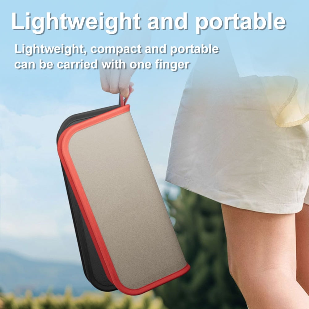 Welan Folding Camping Stool,Handbag Style Portable Folding Stool,Pencil Case Chair for Outdoor Fishing Hiking Backpacking Travelling（Red）