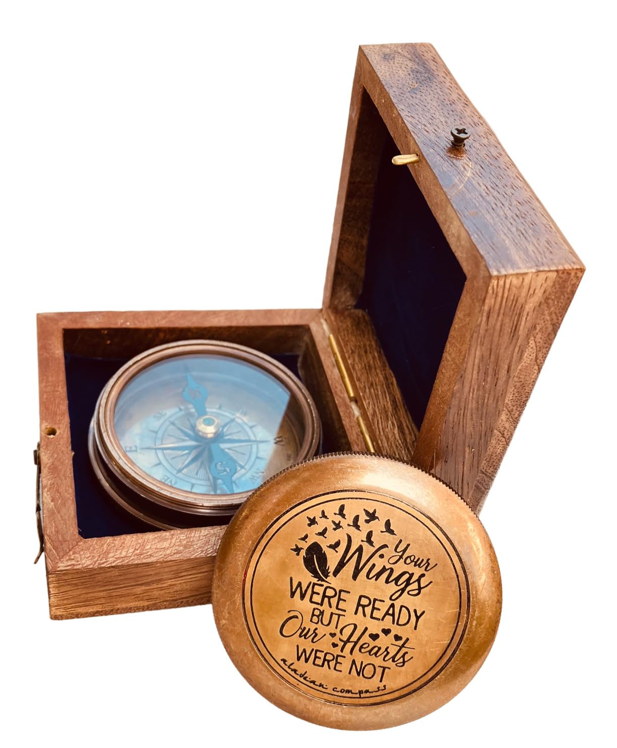 Memorial Gift for Condolence | Bereavement Sympathy Gift in Loving Memory of - Loss of Mother Father Son Daughter Loved One Grief - Remembrance Keepsake Gift Engraved Compass