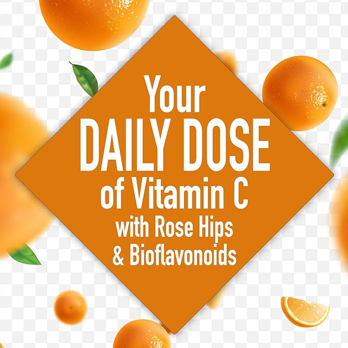 Windmill Natural Vitamins Vitamin C 500 mg, with Rose HIPS and Bioflavonoids, Immune Booster, Antioxidant Support, Chewable Tablets, Acerola Berry, 50 Tablets, 50 Servings