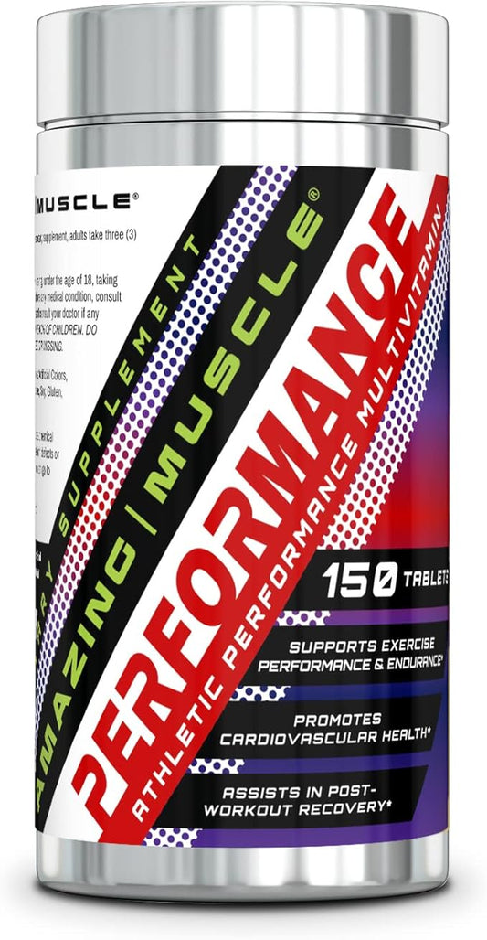 Performance Multivitamin for Men & Women | Contains Vitamins A, C, D, E, K2, B1, B2, B6, B12, Minerals, Calcium, Beta Alanine, Carnitine & More | 150 Tablets Supplement