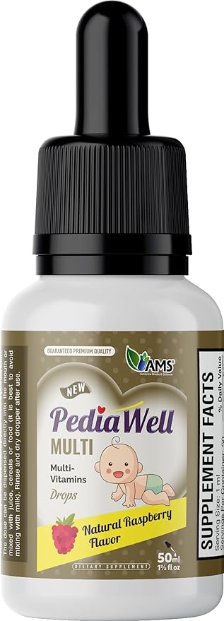 America Medic & Science PediaWell Multi (50 mL) | Baby Vitamin Supplement with Vitamin C | Enhanced Immune Support for Kids | Toddler Multivitamin Drops for Boosting Physical and Mental Growth