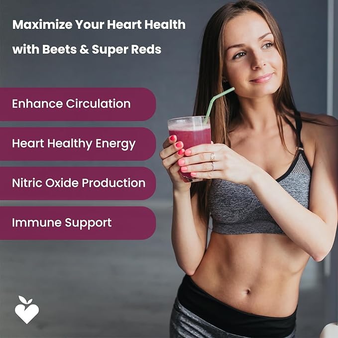 NutraChamps Beet Root Powder Circulation Supplement, Superfood Powder Nitric Oxide Supplement with Beetroot Juice, Super Reds Powder & Grape Seed Extract, No Sugar Beet Supplement - 8.74 Oz