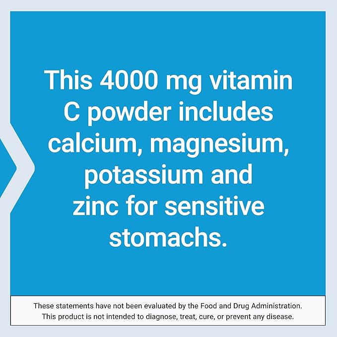 Life Extension Buffered Vitamin C Powder, Buffering Minerals, Calcium, Magnesium, Potassium & zinc, for Sensitive stomachs, Gluten Free, Non-GMO, Vegetarian, 454 Grams, About 84 Servings