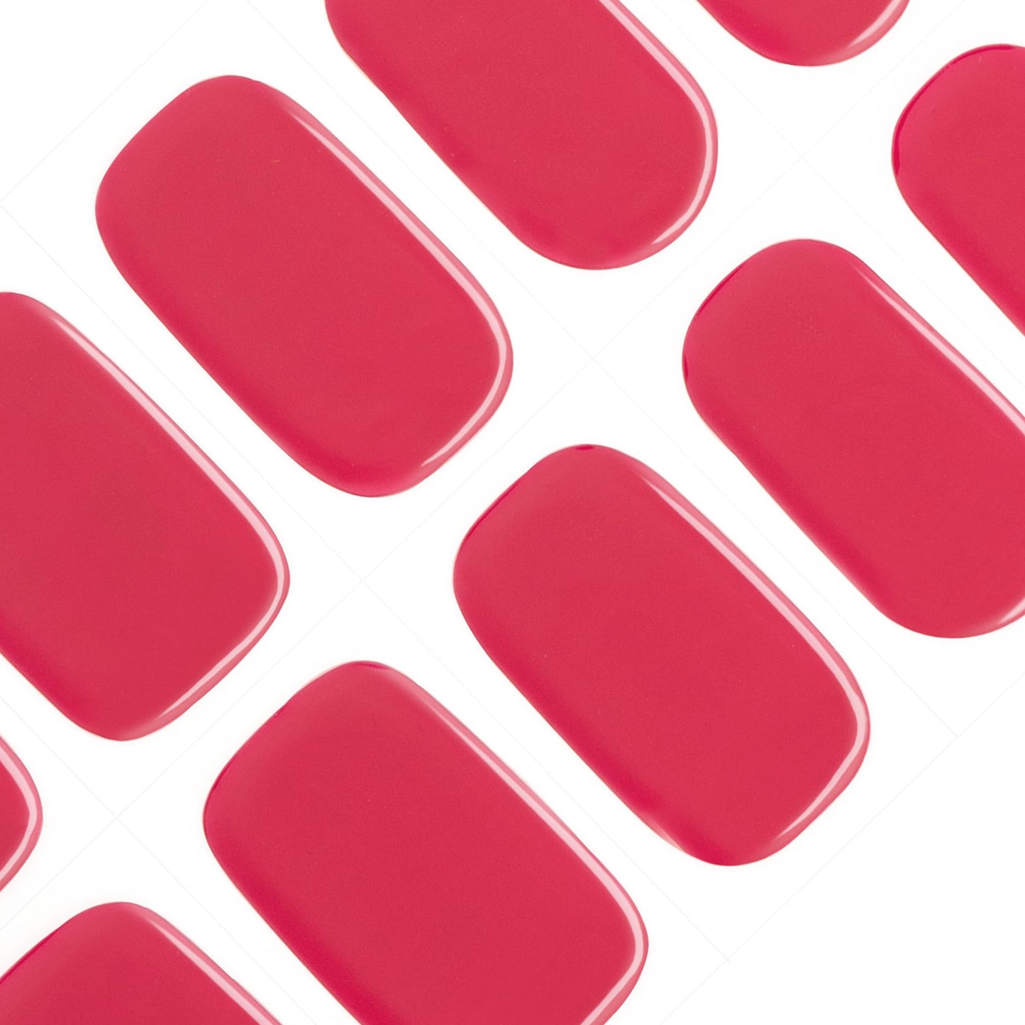 GelMala Gel Nail Strips Semi Cured Red Semi Cured Gel Nail Stickers Salon-Quality, Long Lasting, Easy to Apply & Remove -Gel Strips for NailsGel Nail Wraps,Easy for begginners (Roseberry)