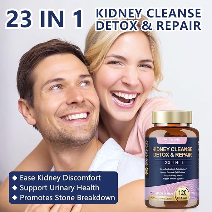 Kidney & Liver Cleanse Detox & Repair Capsules, Chanca Piedra & Cranberry Pills for Liver Kidney Support Supplement Extra Strength for Stones Dissolver, Urinary Tract Health for Woman