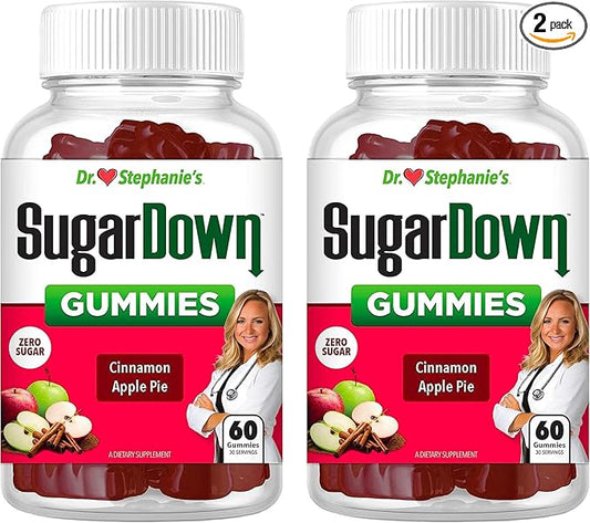 Dr. Stephanie’s SugarDown Gummies – 2 Pack - Ceylon & Cassia Cinnamon Supplement