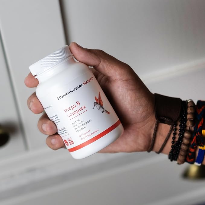 Mega B Complex, B Vitamin Supplement for Immune Support, Nerve Function & Normal Energy Metabolism, Contains Myo-Inositol & Choline for Antioxidant Support, 120 Vegan Capsules