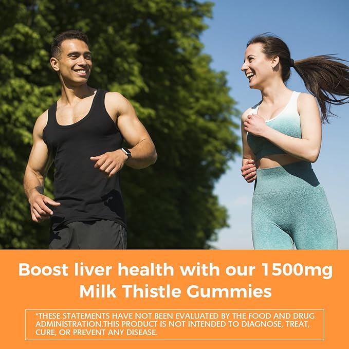 REANO Milk Thistle Gummies with Artichoke and Turmeric, 30:1 Concentrated Extract, 80% Silymarin, 30% Silybin, Non-GMO, Gluten-Free, 90 Count