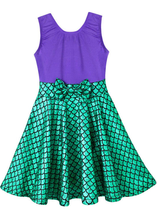 Girls Gymnastics Skirted Leotards size 6 7 Ballet Tutu Dance Dress Mermaid Gymnastic Skirt(Baby Girls/Toddler Girls/Big Girls) (Mermaid Green, 6-7 Years)