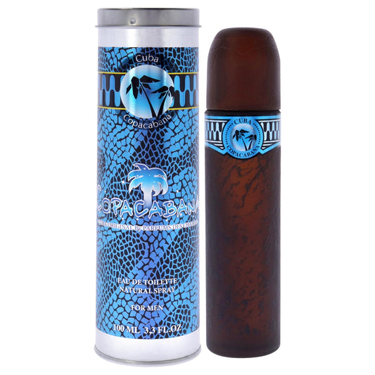 Cuba Brazil Copacabana Eau De Toilette Spray For Men, Brown, 3.3 Fl Oz