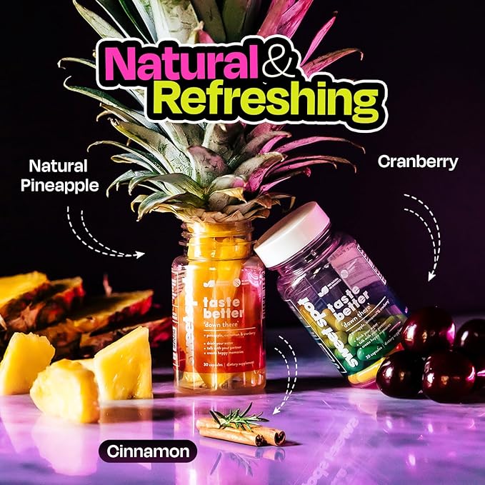 Sweet Spot Probiotics for Men & Women - Supports Intimate Health & pH Balance with 500mg Pineapple Extract, Cranberry & Cinnamon, 60 Capsules Each - Made in USA