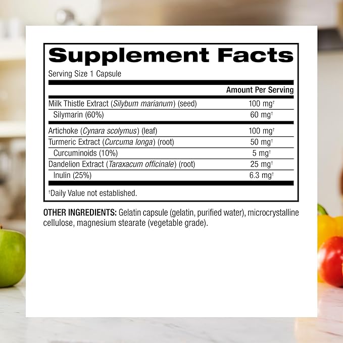 Webber Naturals Liver Detox & Cleanse with Silymarin Milk Thistle, Artichoke, Turmeric and Dandelion Extract, 90 Capsules, Herbal Supplement, Digestive Support, Dairy & Gluten Free