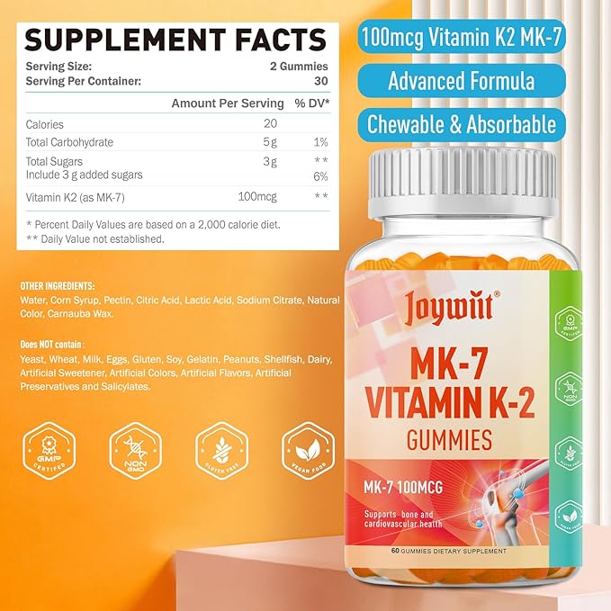Vitamin B1 Gummies and Vitamin K2 MK7 Gummies