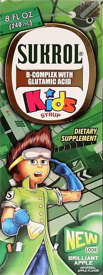 Sukrol Apple Syrup Dietary Supplement 8.11 oz fl - Suplemento Multivitaminico sabor a Manzana (Pack of 1)