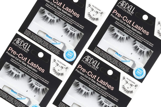Ardell Pre-Cut False Lashes - Demi Wispies, Natural-Looking Strip Lashes, Includes DUO Adhesive, 4 Pack