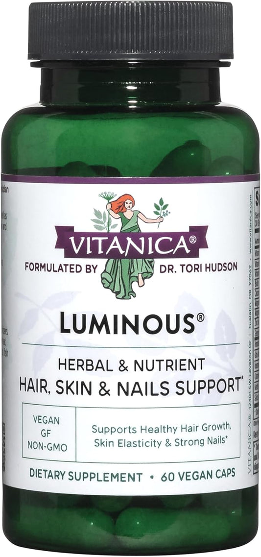 Vitanica, Luminous, Hair, Skin and Nail Support, Vegan, 60 Capsules