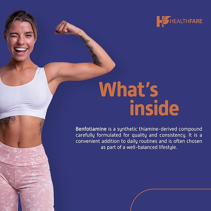 Benfotiamine 300mg | 200 Veg Capsules | Enhanced Absorption | Supports Overall Health | Increased Bioavailability