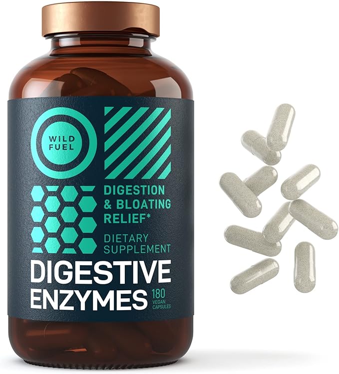 Digestive Enzymes with Probiotics and Prebiotics - Gut Health & Digestion Supplement with Artichoke Ginger Turmeric – Vegan Enzyme Complex for Digestive Health and Bloating Support - 180 Caps