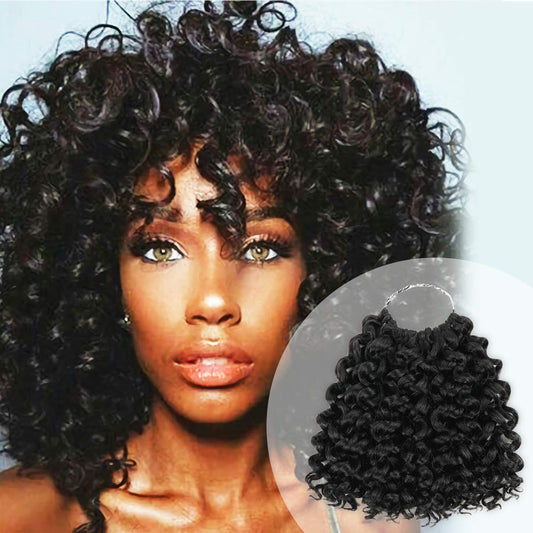 6 Bundle (3 Pack) 8 Inch AU-THEN-TIC 2X Spiral Wand Curl Crochet Braids Jamaican Bounce Curly for Black Women Syntheric Hair Extensions FreeKalon Fiber (3-Pack, 1-Jet Black)
