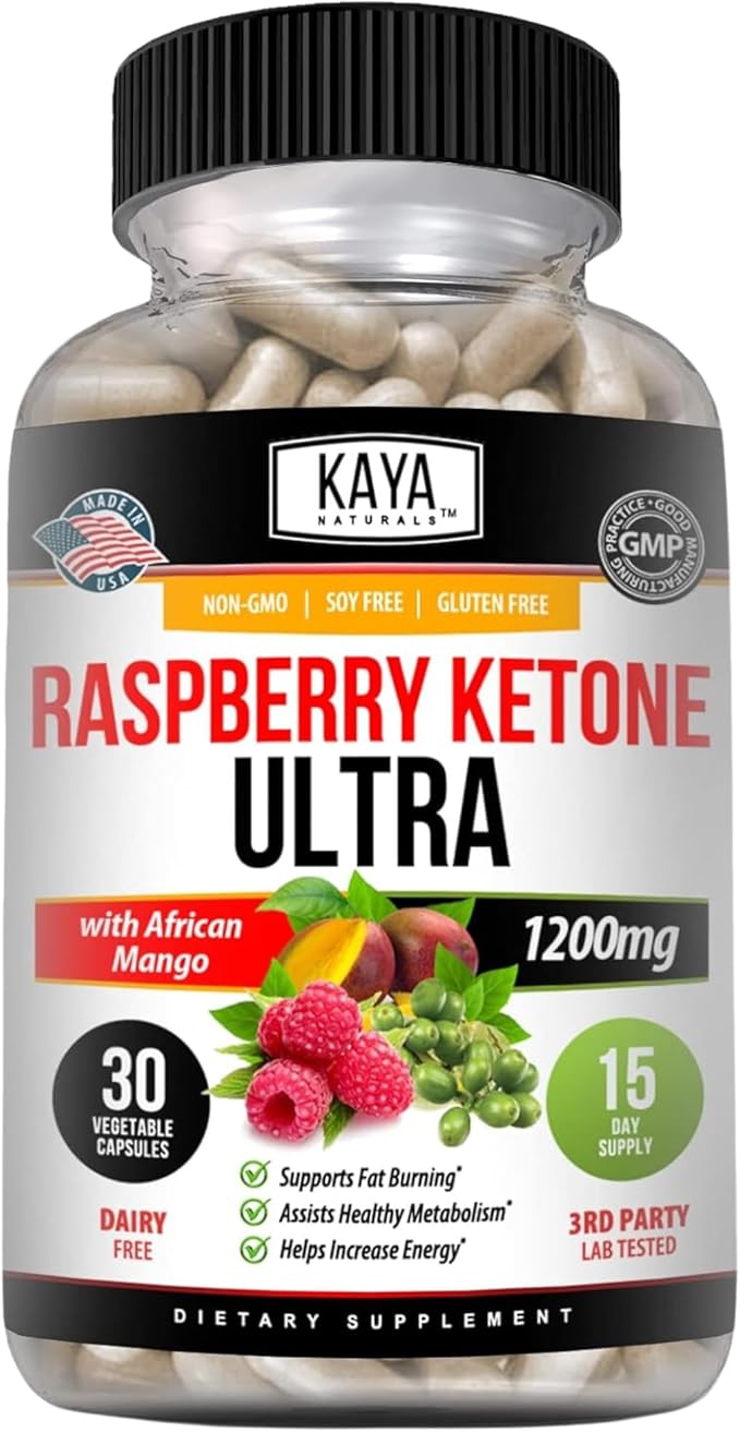 Kaya Naturals Keto Diet Raspberry Ketone - Weight Loss Supplement, Appetite Control, Boost Metabolism - 30 Count…