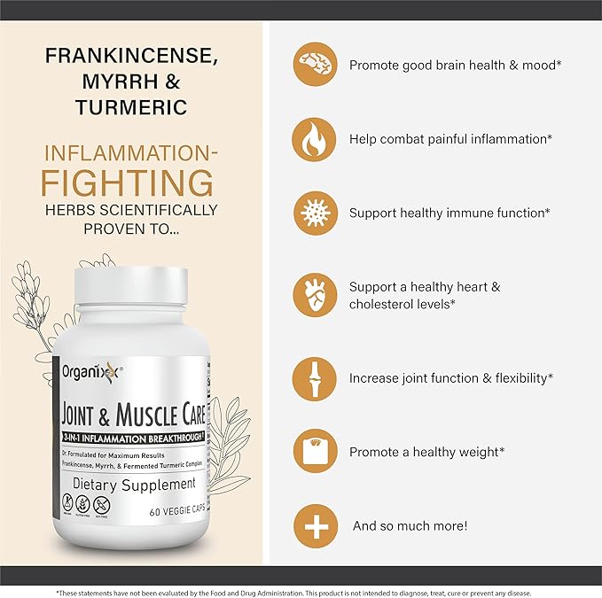 Organixx Multi-Vita-Maxx Whole Food Multivitamin (90 Gel Capsules) & Joint & Muscle Care (60 Capsules)