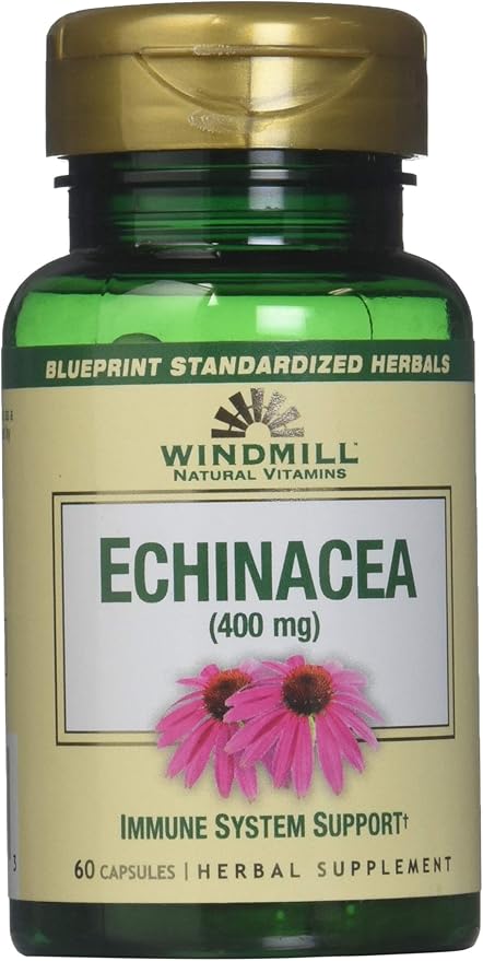 Windmill Echinacea 400mg Capsules, 60 Count (Pack of 1)