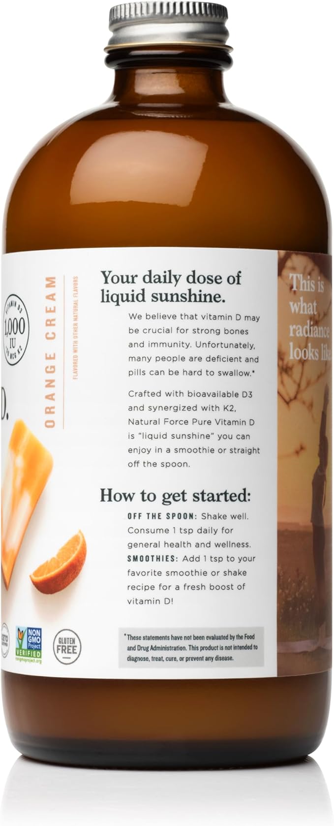 Natural Force Pure Vitamin D Orange Cream, 16 fl oz Organic Pure C8 MCT Oil 32 oz