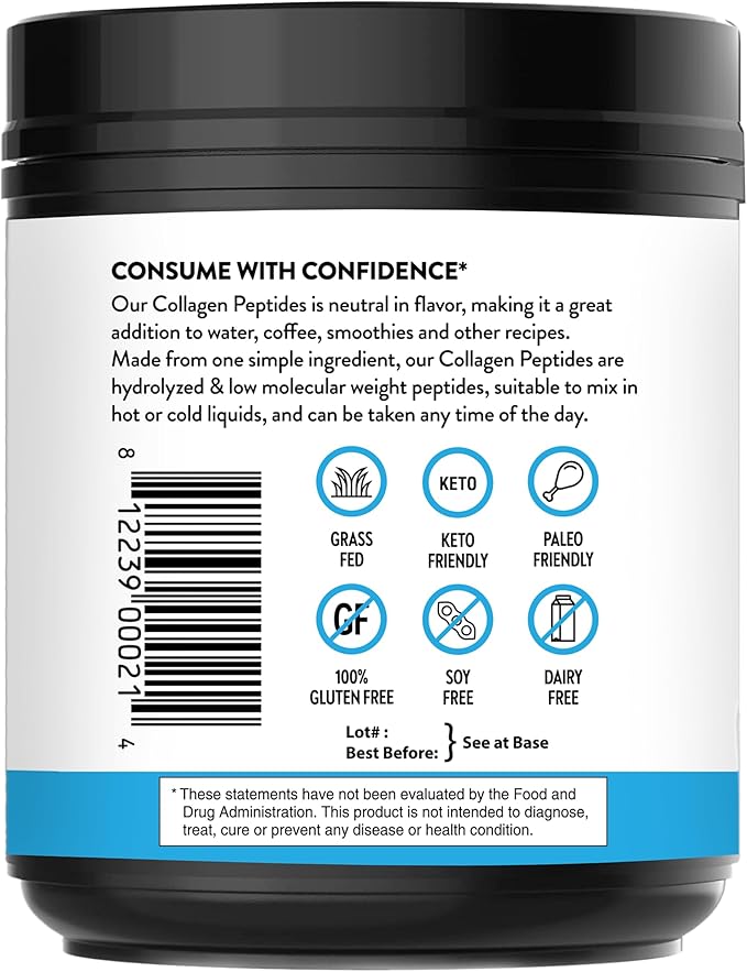 Sandhu's Collagen Peptides Powder & Curcumin with Bioperine| Supports Immune Function