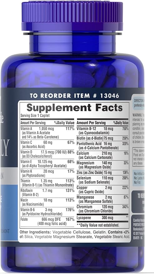 Puritan's Pride One Daily Men's Multivitamin-100 Caplets