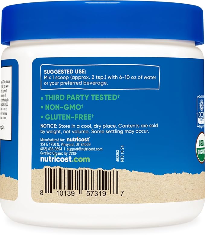 Nutricost Organic Cranberry Powder, 8 oz, 5G per Serving - Non-GMO, Gluten-Free