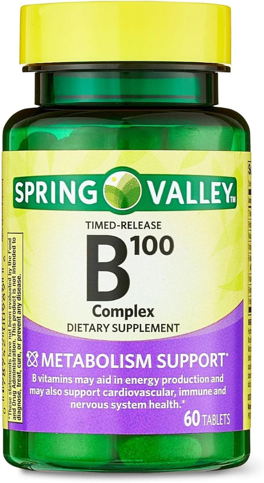SCHMIDT EMPIRE B-100 Complex High Potency, B 100 Time Release Tablets – Metabolism & Nervous System Support, 60 Tablets, 60-Day Supply, Gluten-Free (Pack of 1)
