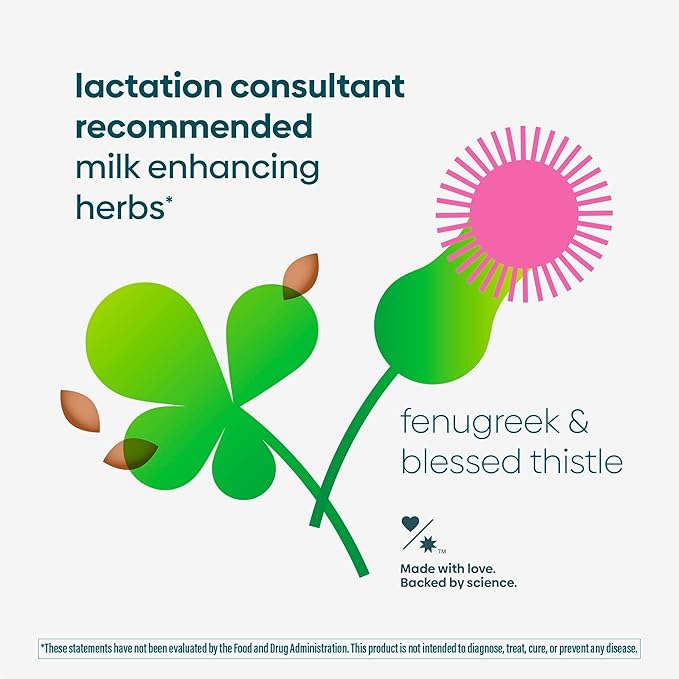 UpSpring Milkflow Lactation Supplement Capsules for Milk Supply Increase, Breastfeeding Supplements Capsules with Fenugreek & Blessed Thistle, Non-GMO, Lactation Support 100 Vegan Capsules