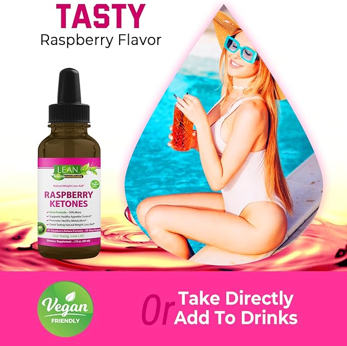 Weight Loss Keto Raspberry Ketone Drops, Appetite Suppressant Fat Burner Diet Energy Supplement Metabolism Booster That Work for Belly for Men and Women, Slim Faster Than Gummy Pill Capsule Tea, 60 ml