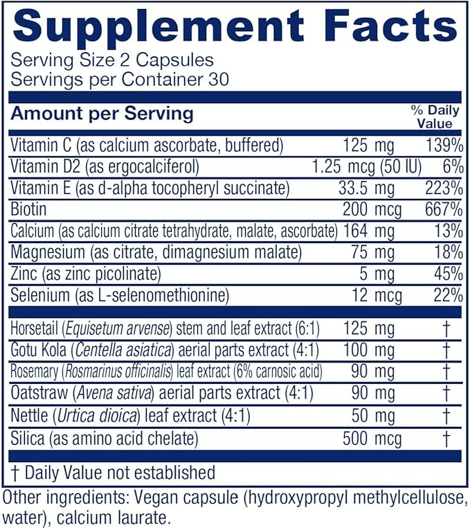 Vitanica Luminous, Hair, Skin and Nail Support, Vegan, 60 Capsules