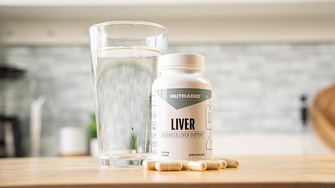 NutraBio Liver Supplement- Advanced Liver Support with Milk Thistle, Glutathione, Tudca- Antioxidant, Detox, & Cleanse - 90 Capsules