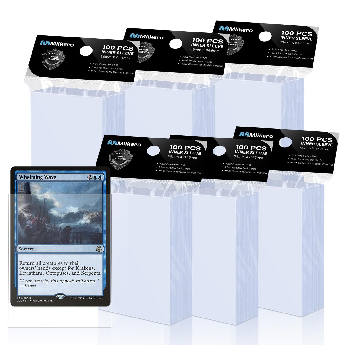 600 Pack Card Sleeves, Perfect Fit Inner Sleeves Ideal for Double-Sleeving, Trading Card Sleeve Compatible with MTG, TCG, Gaming Cards