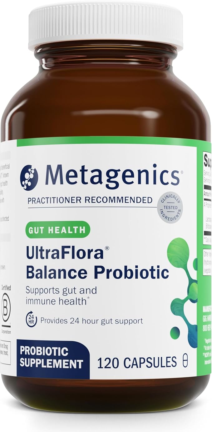 Metagenics Bundle - D3 5000 & UltraFlora Balance - 120 Softgels of D3 5000 for Immune Support, Bone Health & Heart Health - 120 Capsules of UltraFlora Balance for Digestive Health