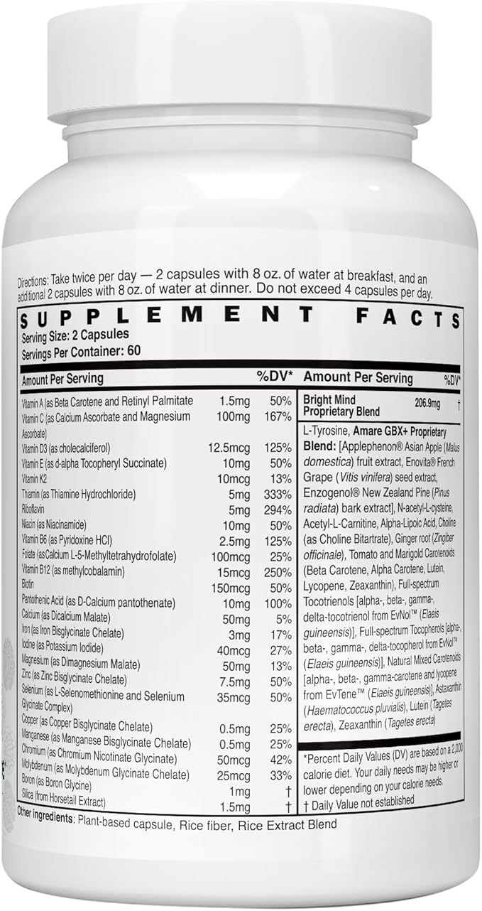 Amare Global VitaGBX™ Multivitamin for a Healthy Body and Mind, 120 Capsules