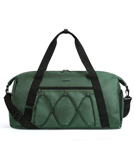 BAGSMART Gym Bag for Men Women, Sports Travel Duffel Bag With Shoe Compartment & Wet Pocket, Carry On Weekender Duffel Bag, Water Resistant Sports Gym Tote Bags Swimming Yoga Workout - Green