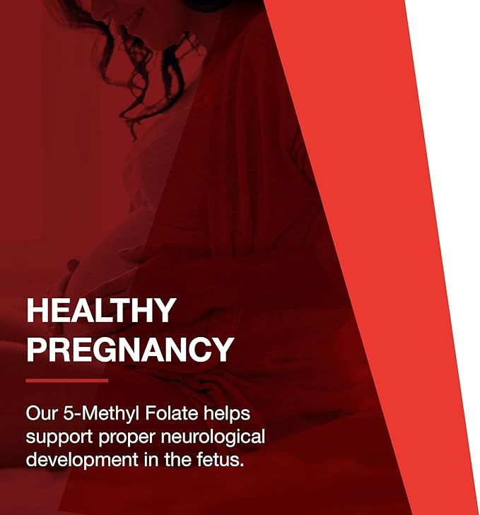 PROTOCOL FOR LIFE BALANCE 5-Methylfolate 1,000mcg - Superior Methyl Folate Bioavailability - for Brain Support - Folate Supplement for Women & Men - Kosher & Vegan - 90 Tabs