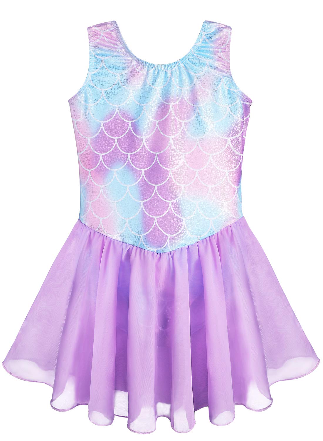 Girls Skirted Leotards Gymnastics 2t 3t Mermaid Purple Ballet Dance Dress (Baby Girls/Toddler Girls/Big Girls) (Mermaid Purple, 100(2-3 years old))