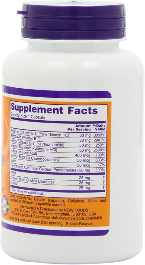 NOW B-50 Capsules, 100 Capsules (Pack of 2)