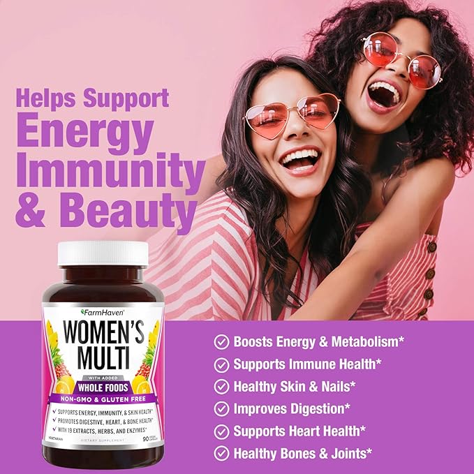 FarmHaven Multivitamin for Women | 22 Essential Nutrients and Vitamin D3 K2 Capsules