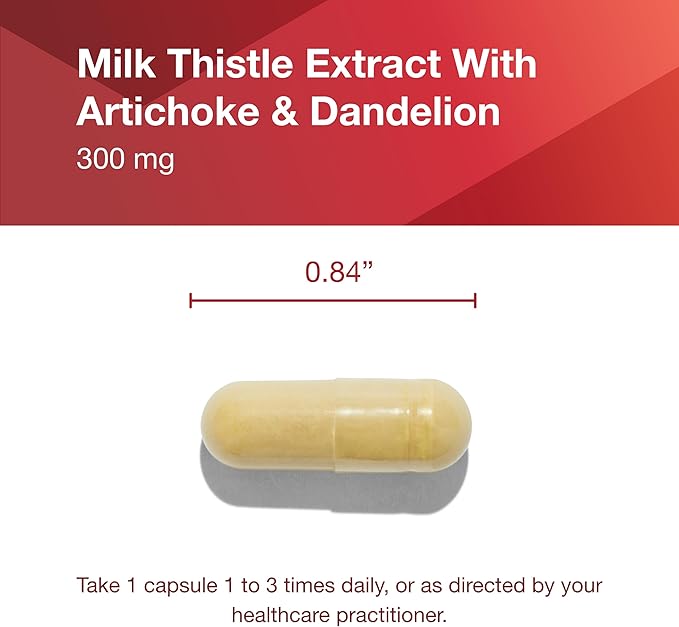 Protocol Milk Thistle Extract 300 mg - for Healthy Liver Support* - with Artichoke Leaf & Dandelion Root - Vegan & Kosher - 90 Veg Capsules