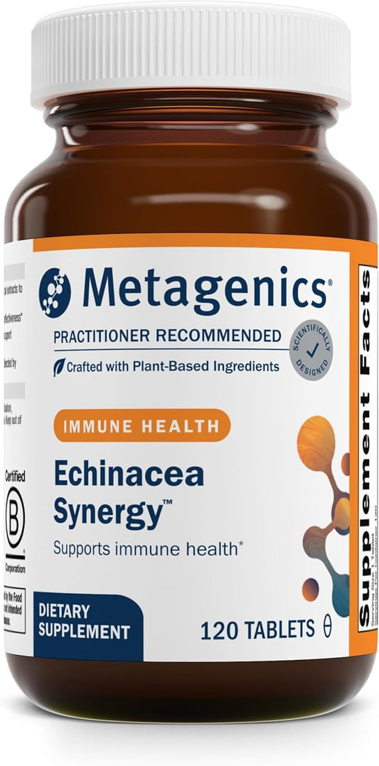 Metagenics Echinacea Synergy - Immune Support Supplement* - Supports Respiratory System* - Echinacea, Perilla Seed & Vitamin C - Non-GMO & Vegetarian - 120 Tablets