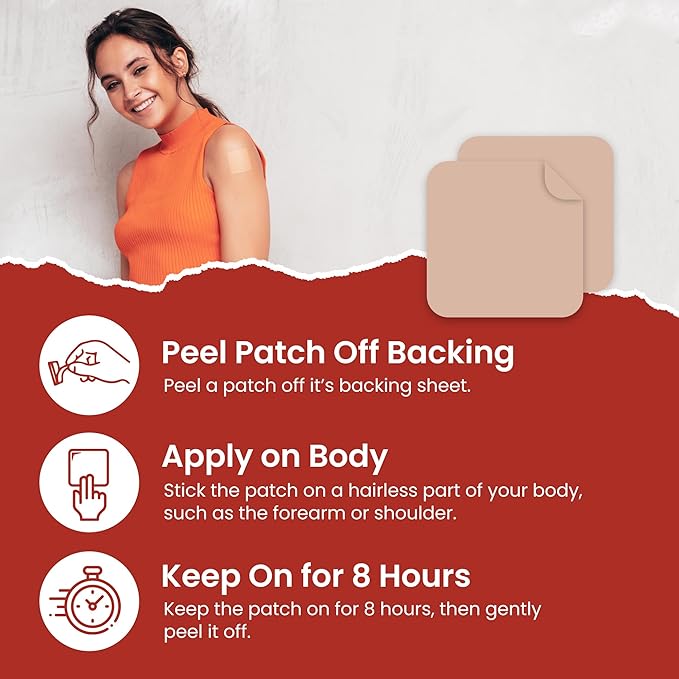 VIORY Biotin Patches (Pack of 60) - 100% Natural Patch for Women and Men - Energy, Focus, Hair & Body Support - Enhanced Formula