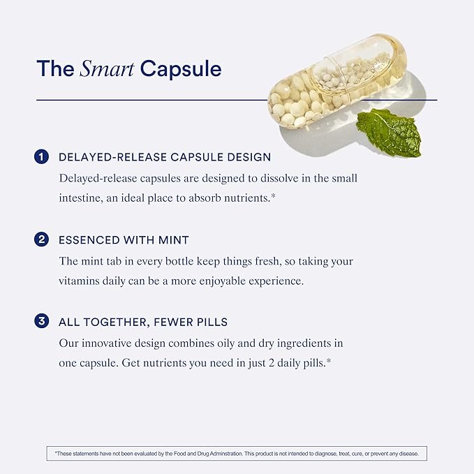 Ritual Multivitamin for Men 18+ with Zinc, Vitamin A and D3 for Immune Function Support*, Omega-3 DHA, B12, K2, Gluten Free, Non-GMO, Vegan, Mint Essenced, 30 Day Supply