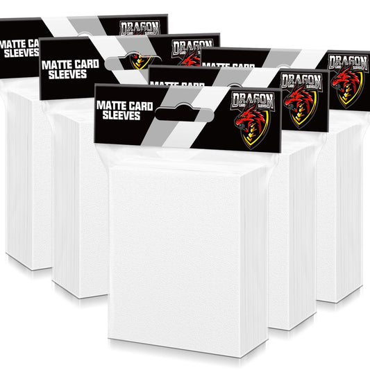 500 Pcs Card Sleeves for Trading Card, Matte Card Sleeves Deck Card Protectors Compatible with Baseball Cards, Sports Cards, Game Cards (White)