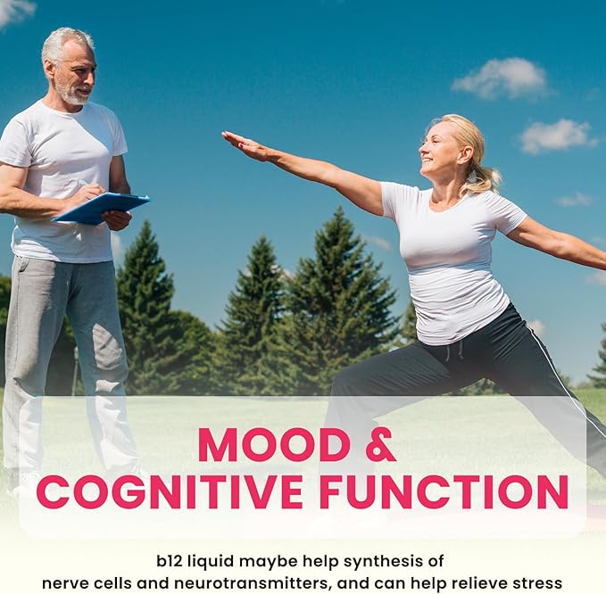Vitamin B12 Complex 10000 mcg | Vegan Triple Liquid B-12 Drops Sublingual Supplement | Methylcobalamin & Adenosylcobalamin & Hydroxo Blend for Long-Lasting Energy and Healthy Metabolism Berry Flavor